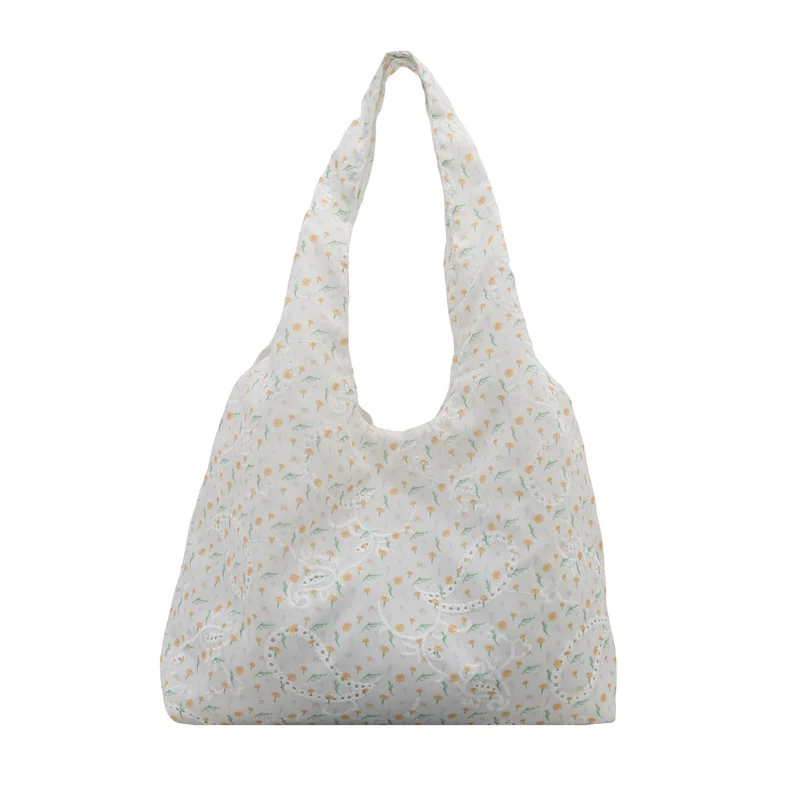 Floral Patterned Reusable Shopping Tote Bag