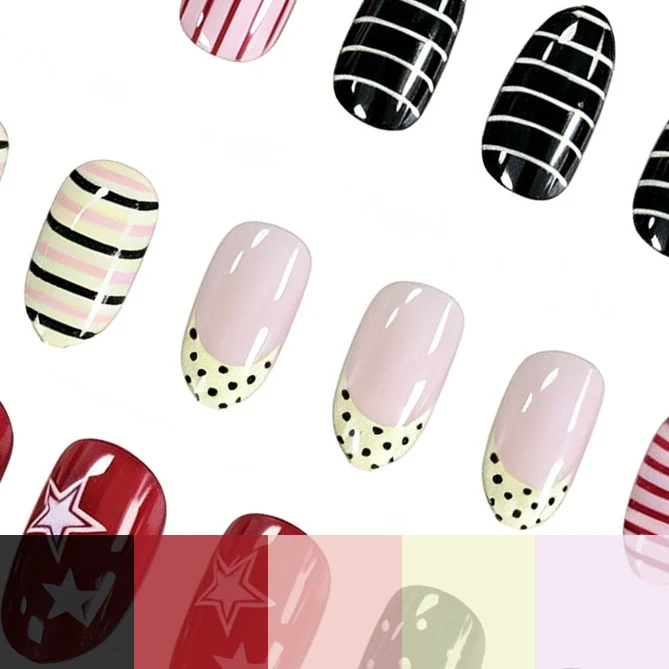Artistic Multi-Pattern Nail Art Stornfield