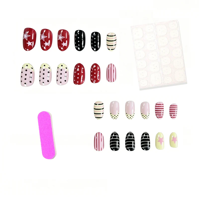 Artistic Multi-Pattern Nail Art Stornfield