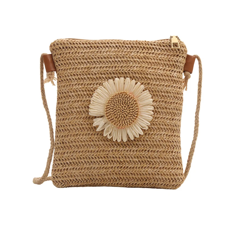 Crochet Floral Crossbody Bag