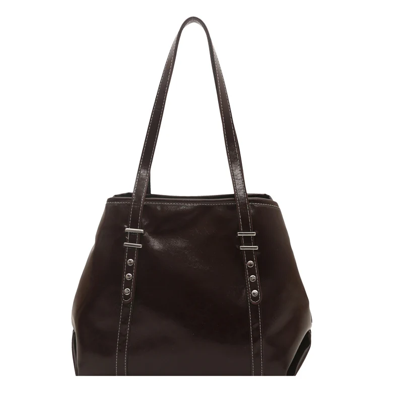 Classic Structured Leather Tote Bag