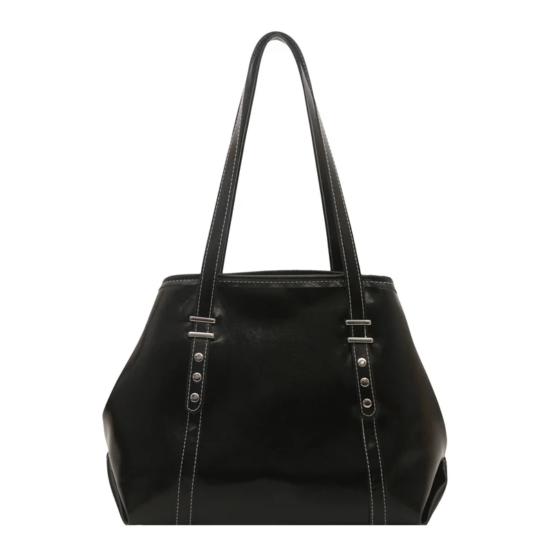 Classic Structured Leather Tote Bag