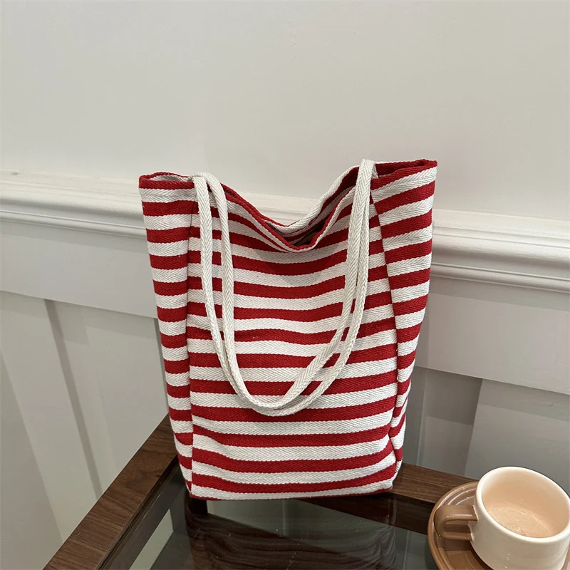 Casual Striped Beach Tote