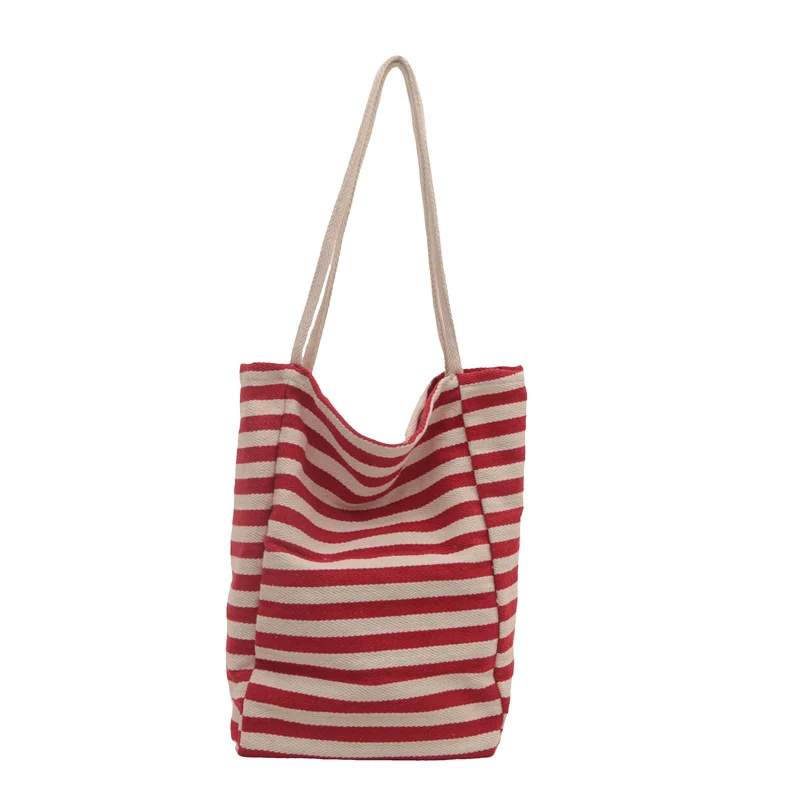 Casual Striped Beach Tote