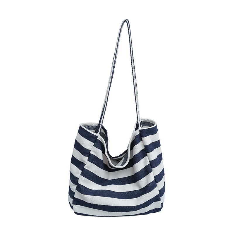 Casual Chic Striped Tote Bag