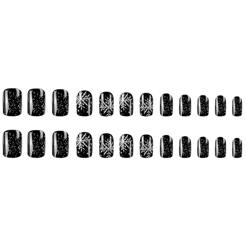 Elegant Black Glitter Nail Art Stornfield