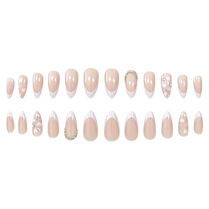 Elegant Almond-Shaped French Tip Nail Art Stornfield