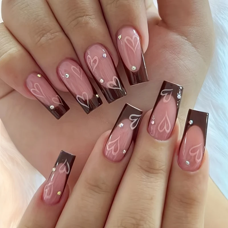 Decorative Floral Press-On Nail Set Stornfield