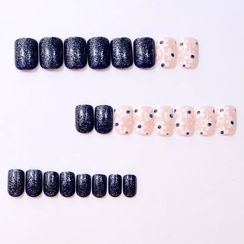 Decorative Floral Press-On Nail Enhancements Stornfield