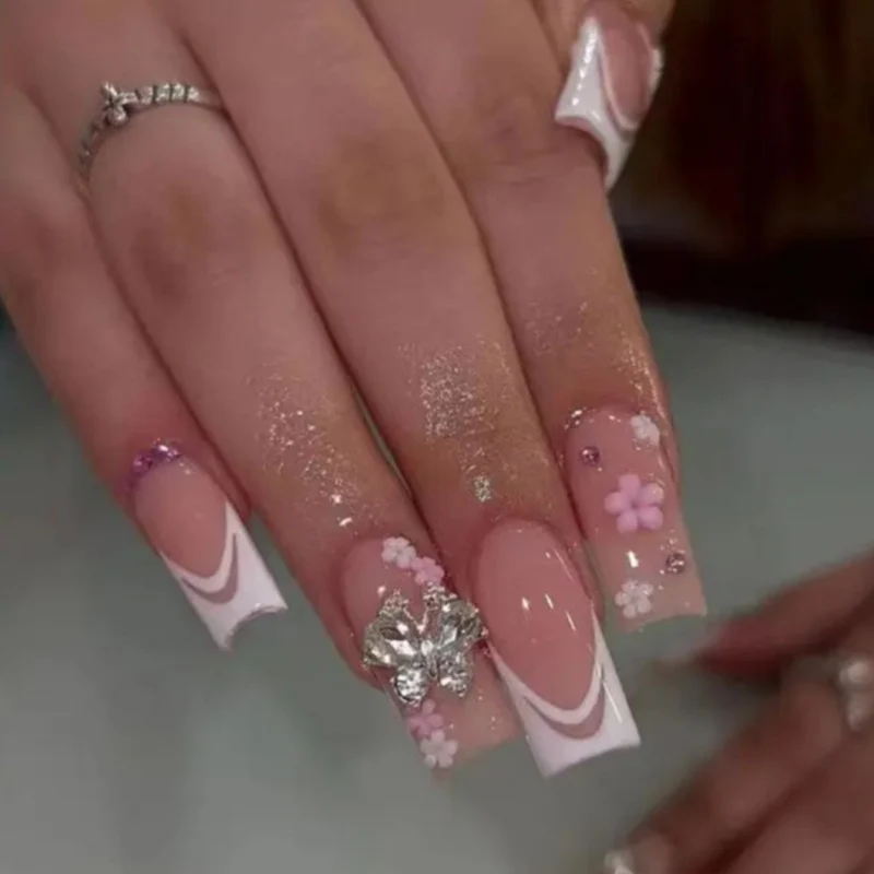 Decorative Floral Nail Art Enhancements Stornfield