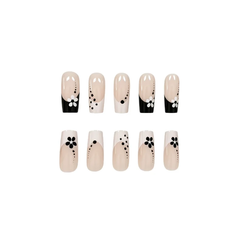 Decorative Floral Acrylic Press-On Nail Art Stornfield
