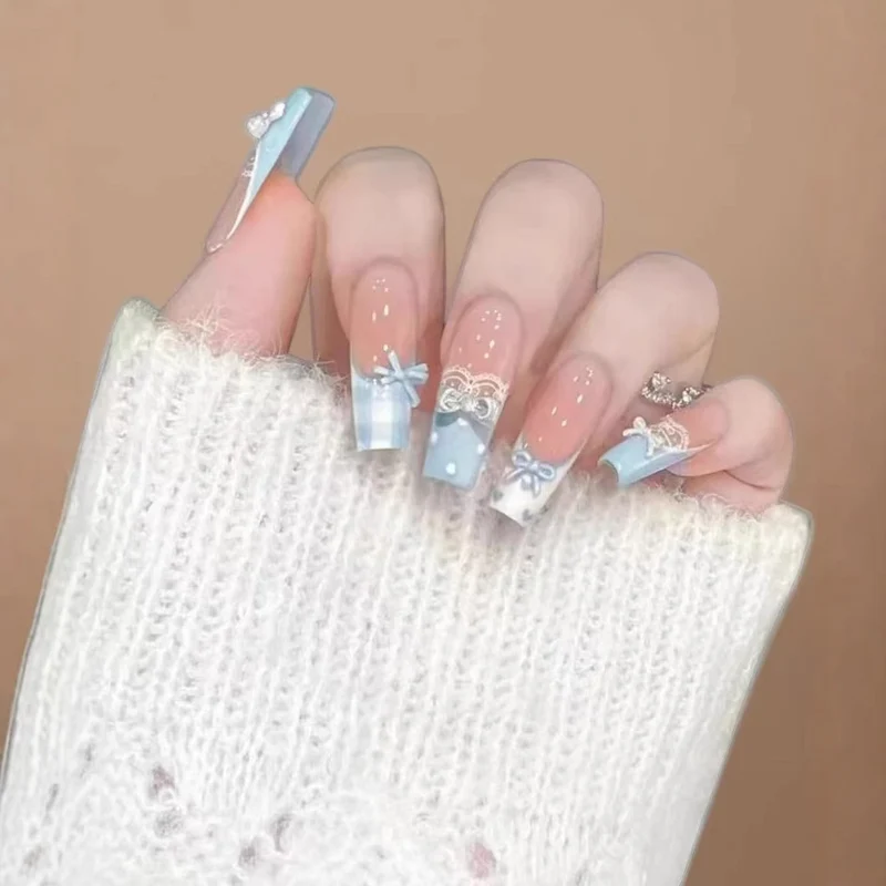 Decorative Extra-Long Acrylic Nail Art Extensions Stornfield