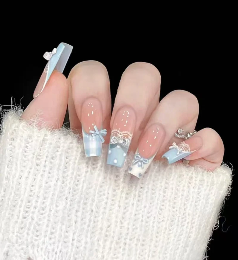 Decorative Extra-Long Acrylic Nail Art Extensions Stornfield