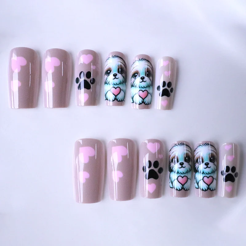 Decorative Dog-Themed Nail Art Enhancements Stornfield