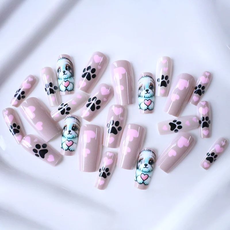 Decorative Dog-Themed Nail Art Enhancements Stornfield