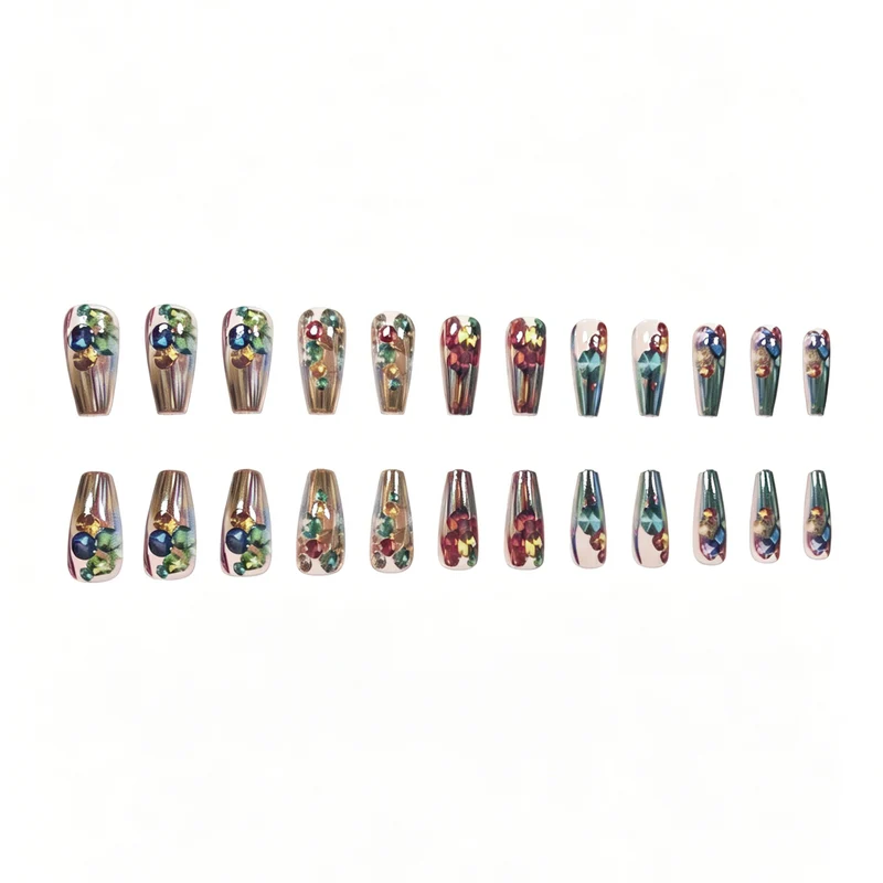 Decorative Crystal Acrylic Nail Enhancements Stornfield