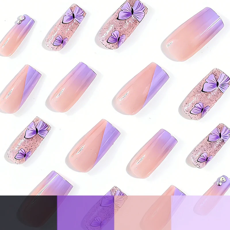 Decorative Butterfly Acrylic Nail Enhancements Stornfield