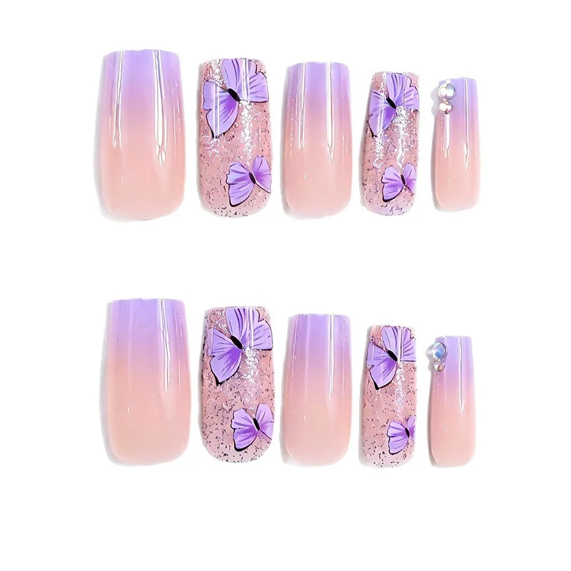 Decorative Butterfly Acrylic Nail Enhancements Stornfield
