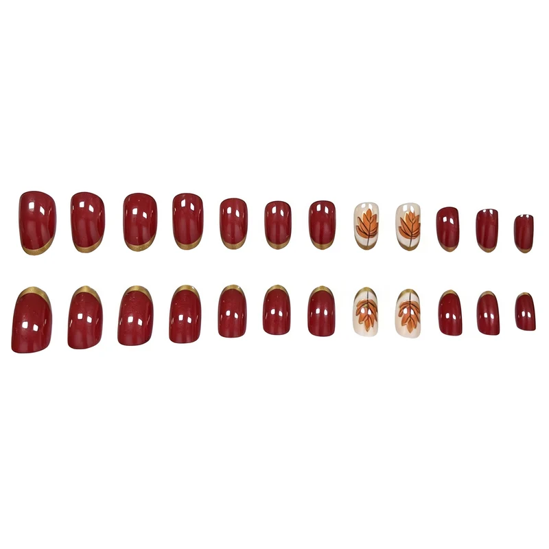 Decorative Autumn-Themed Nail Art Enhancements Stornfield