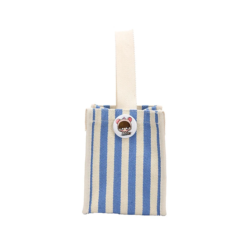 Striped Canvas Tote Bag
