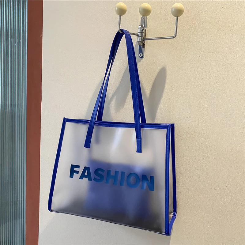Modern Transparent Tote Bag with Pouch
