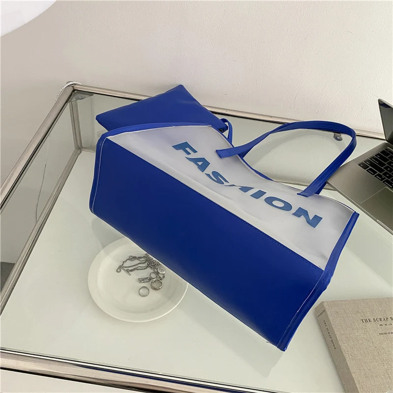 Modern Transparent Tote Bag with Pouch