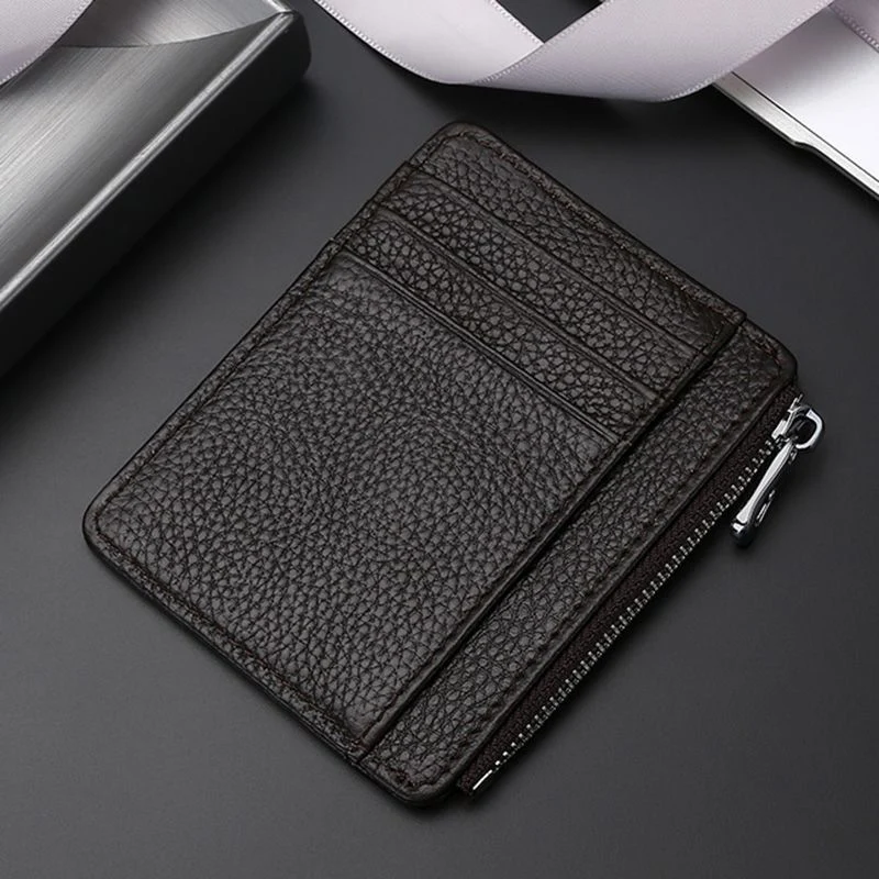 Luxury Leather Zippered Card Holder Stornfield