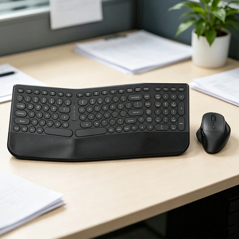 Ergonomic Wireless Keyboard and Mouse Combo Stornfield