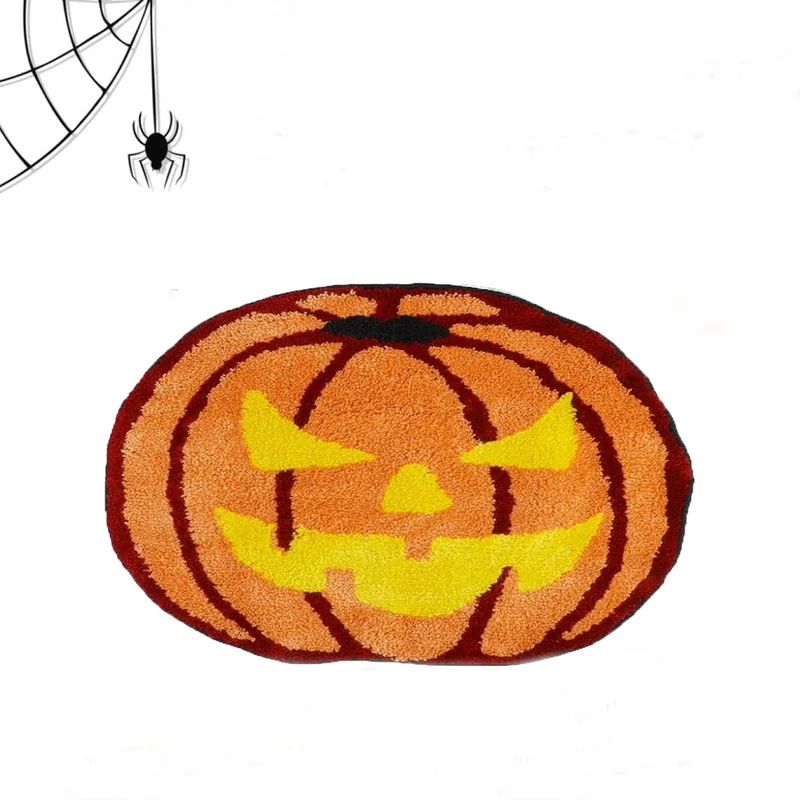 Ghost-Themed Plush Bath Mat Stornfield