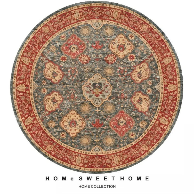 Vintage-Inspired Round Rug