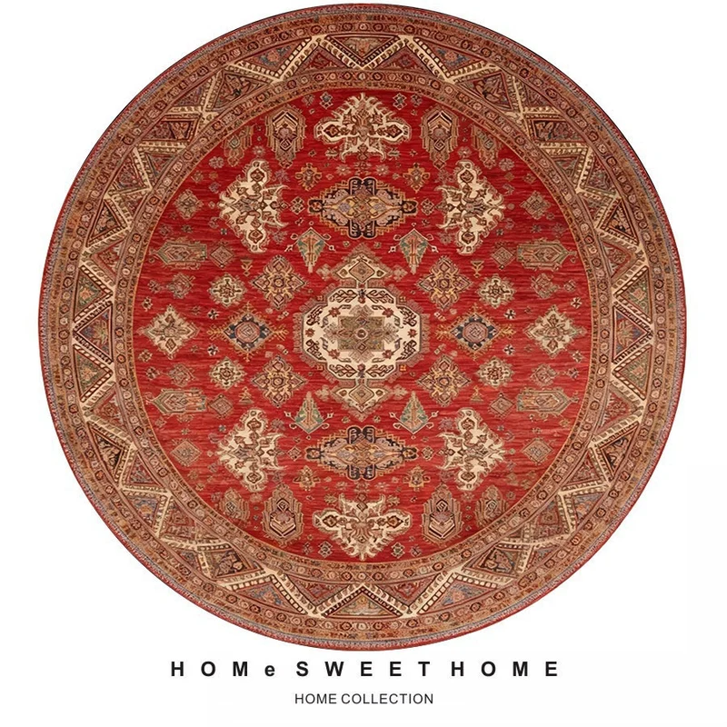 Vintage-Inspired Round Rug