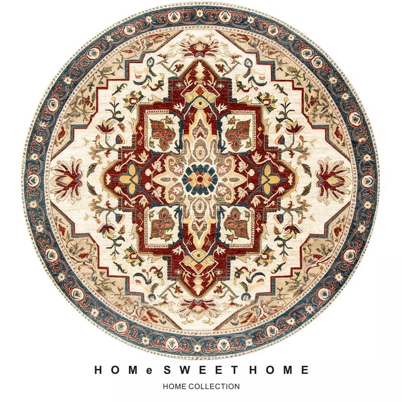 Vintage-Inspired Round Rug