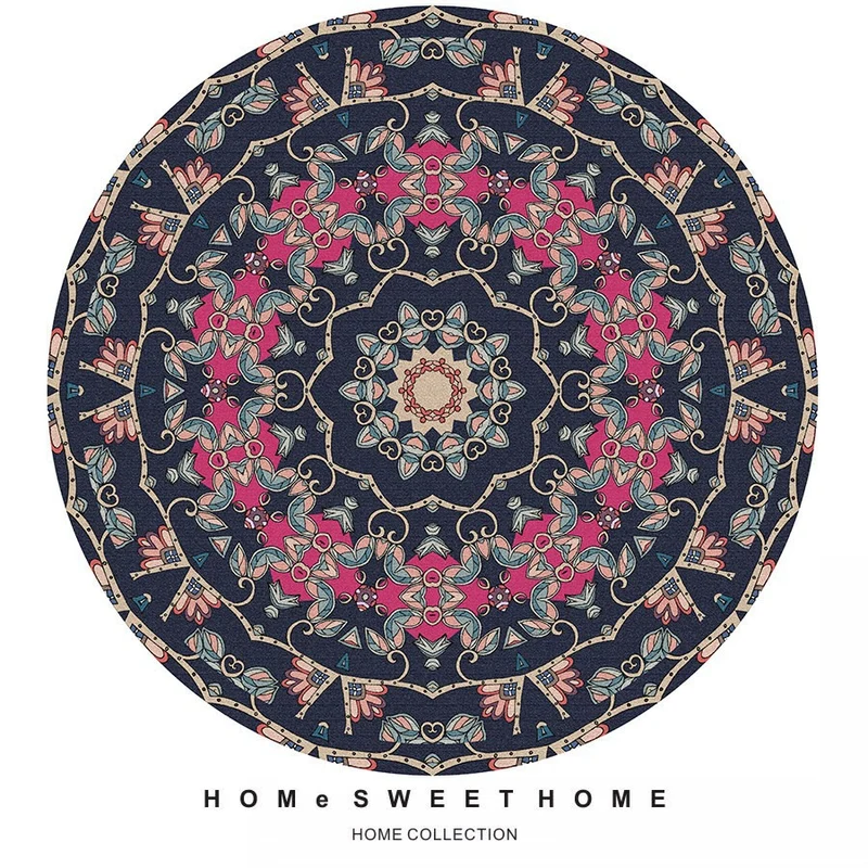 Vintage-Inspired Round Rug