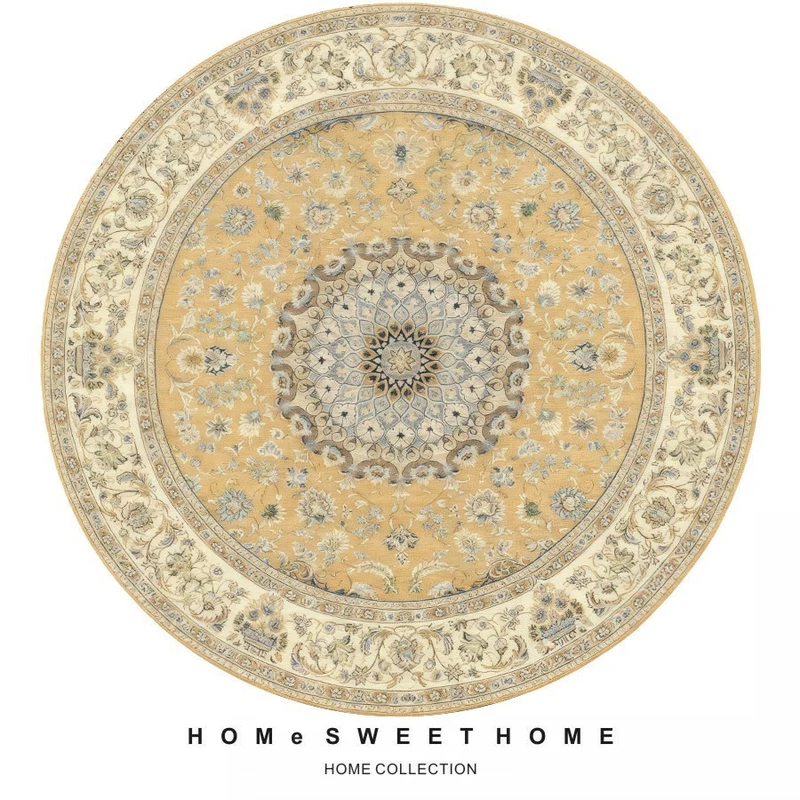 Vintage-Inspired Round Rug