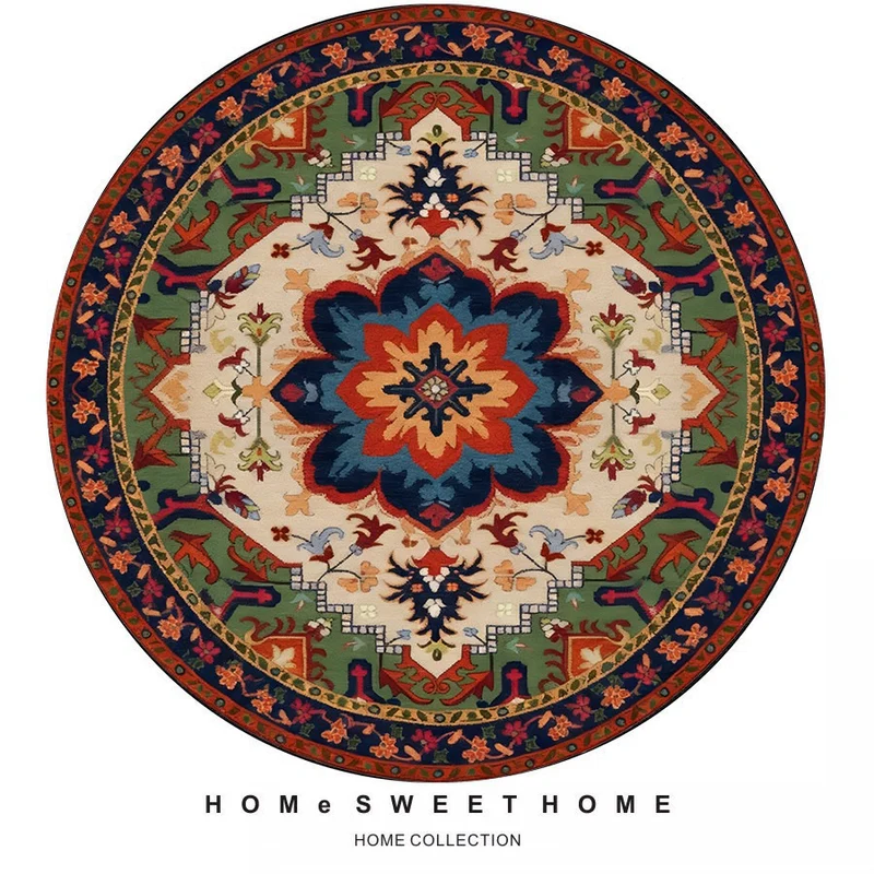 Vintage-Inspired Round Rug