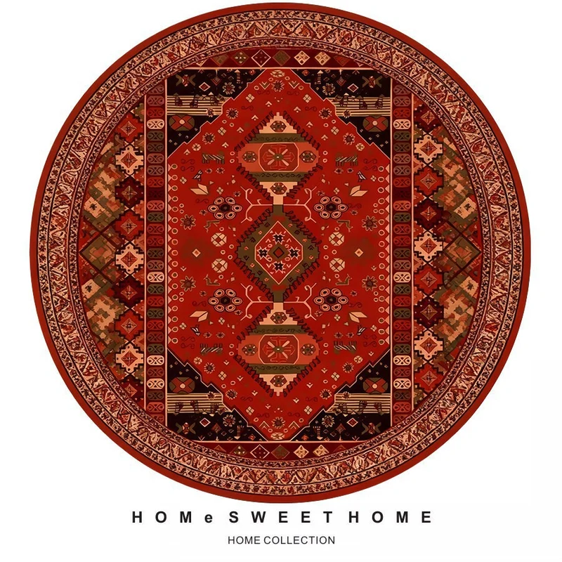 Vintage-Inspired Round Rug