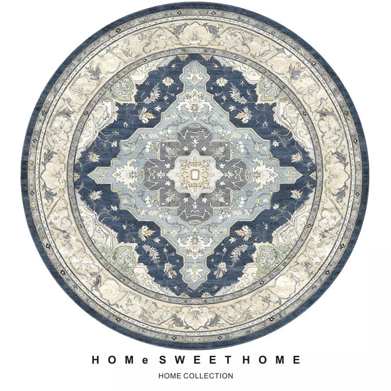 Vintage-Inspired Round Rug