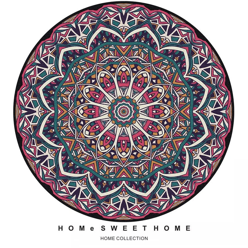 Vintage-Inspired Round Rug