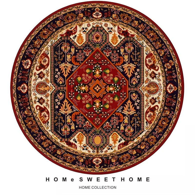 Vintage-Inspired Round Rug