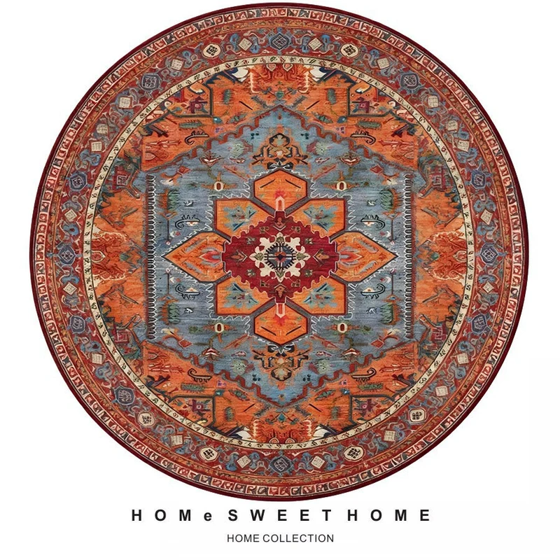 Vintage-Inspired Round Rug