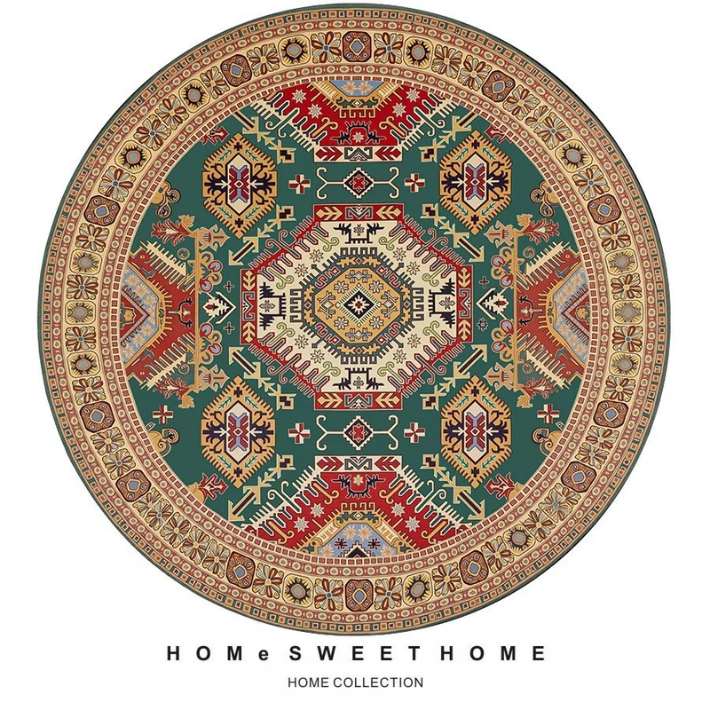 Vintage-Inspired Round Rug