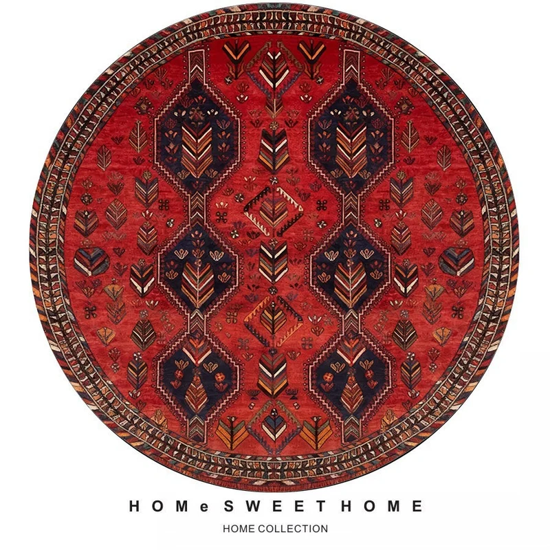Vintage-Inspired Round Rug