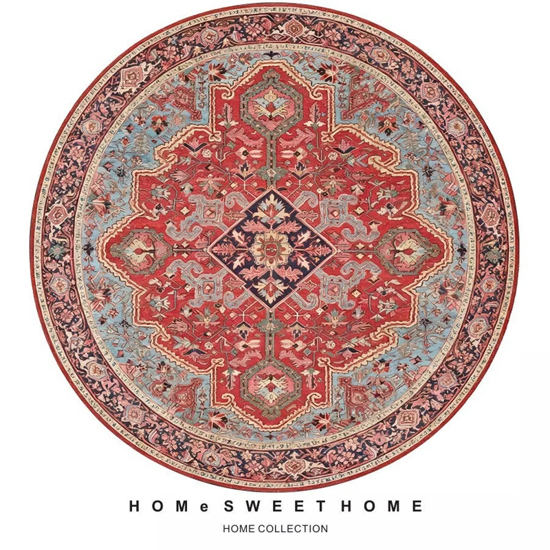 Vintage-Inspired Round Rug