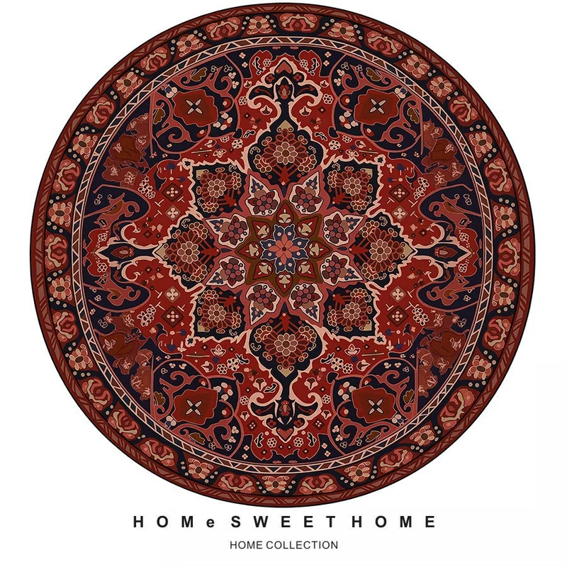 Vintage-Inspired Round Rug