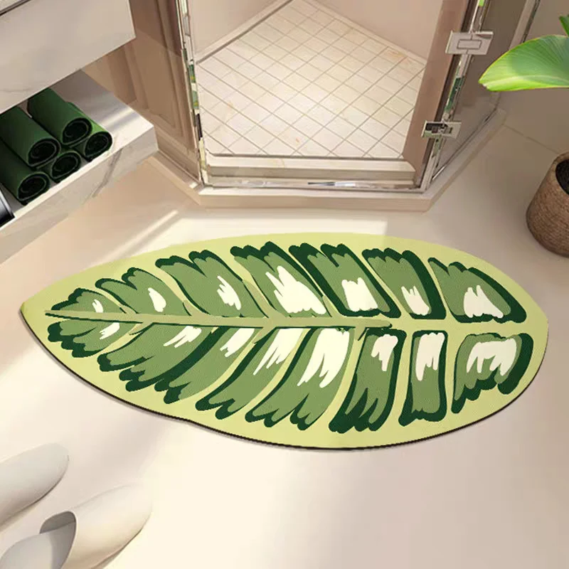 Leaf-Shaped Decorative Bath Mat