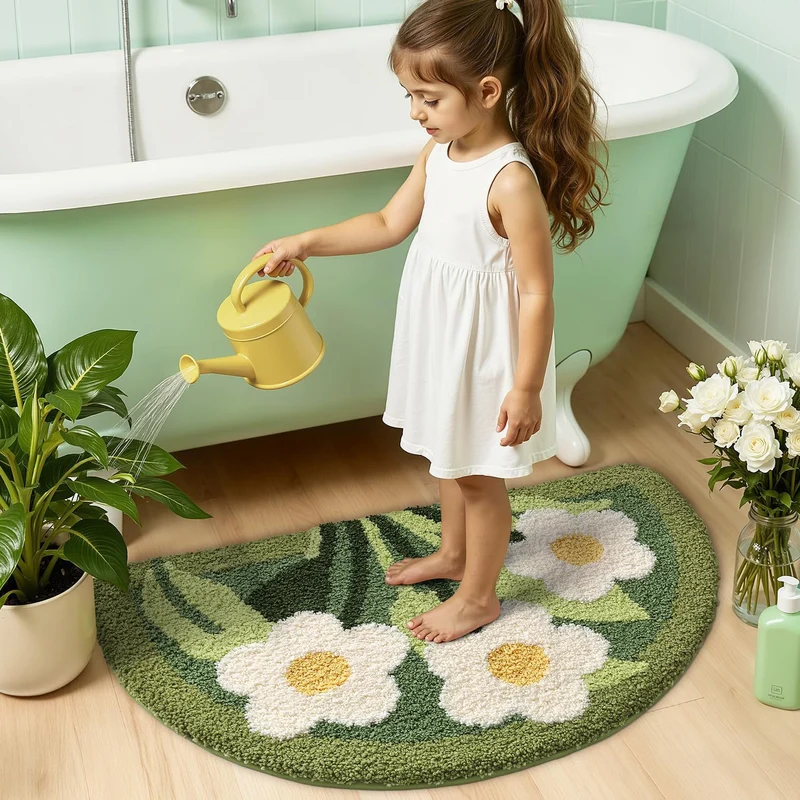 Flower Pattern Bath Mat