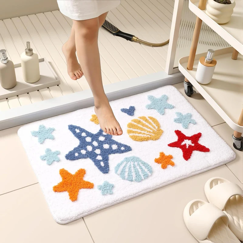 Flower Pattern Bath Mat