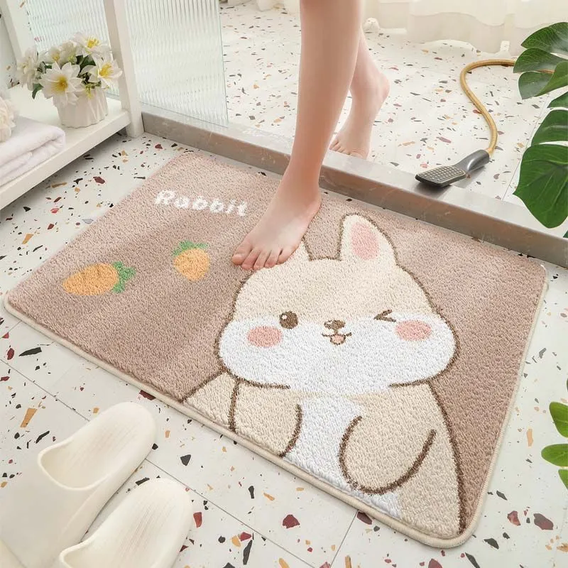 Cute Bear Theme Bath Mat