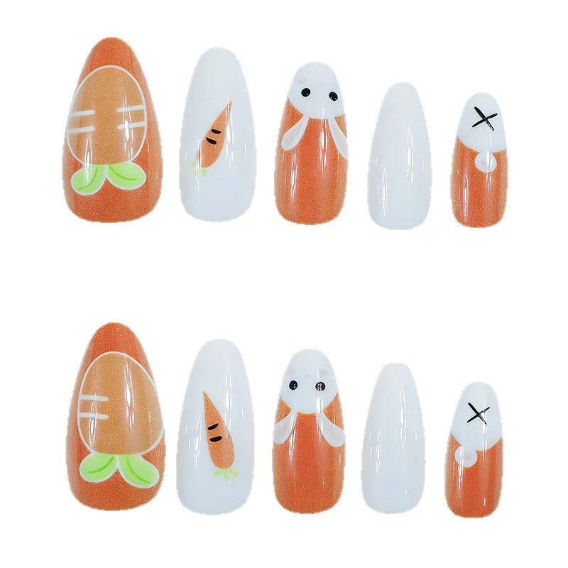 Cute Bunny and Carrot Nail Art Stornfield