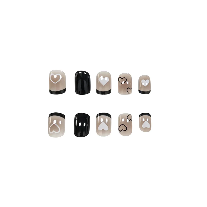 Creative Heart-Patterned Nail Art Enhancements Stornfield